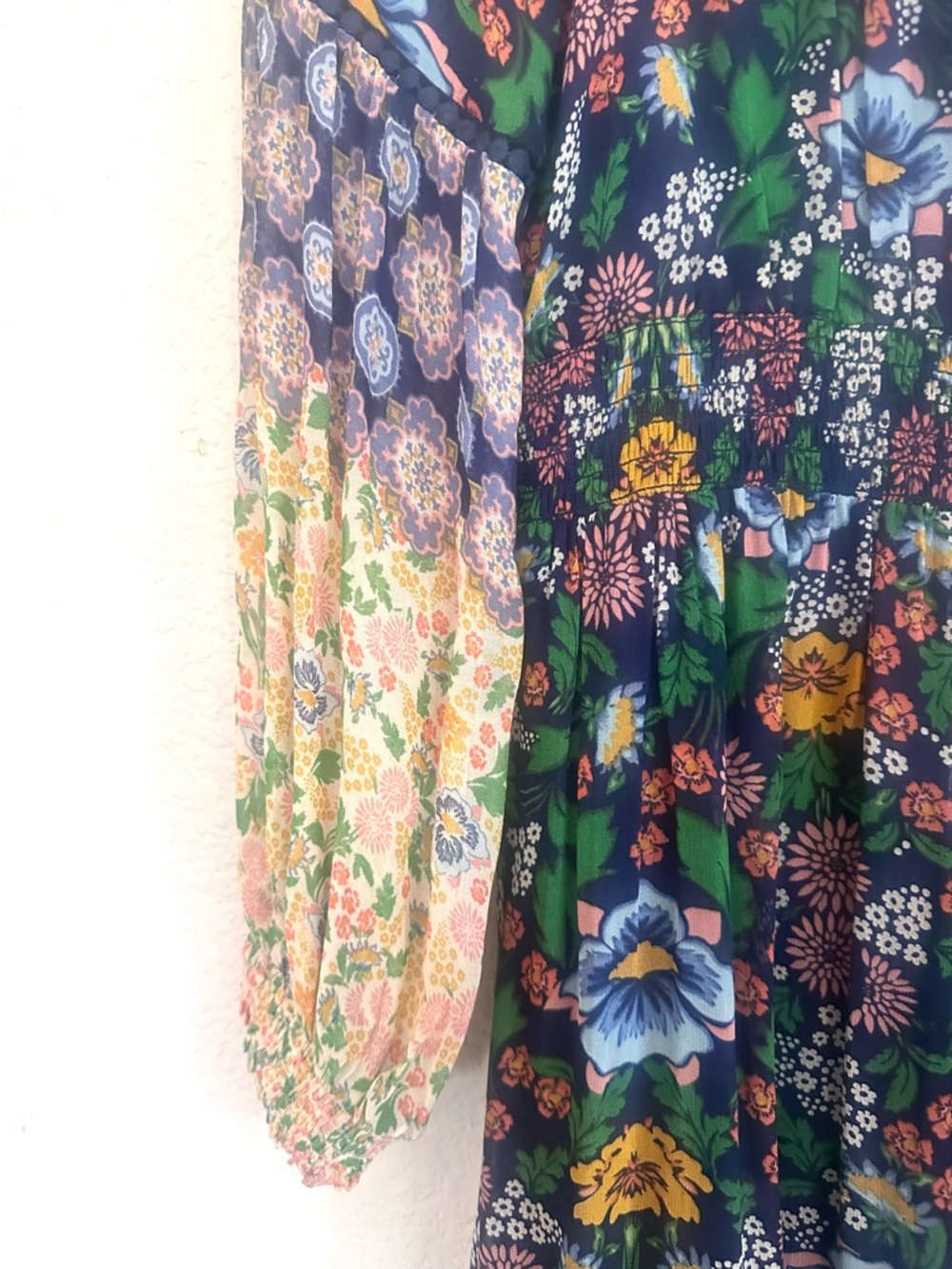 Maeve Anthropologie Ondine Floral Tiered Maxi Dress - Blue Multicolor - Picture 11 of 14